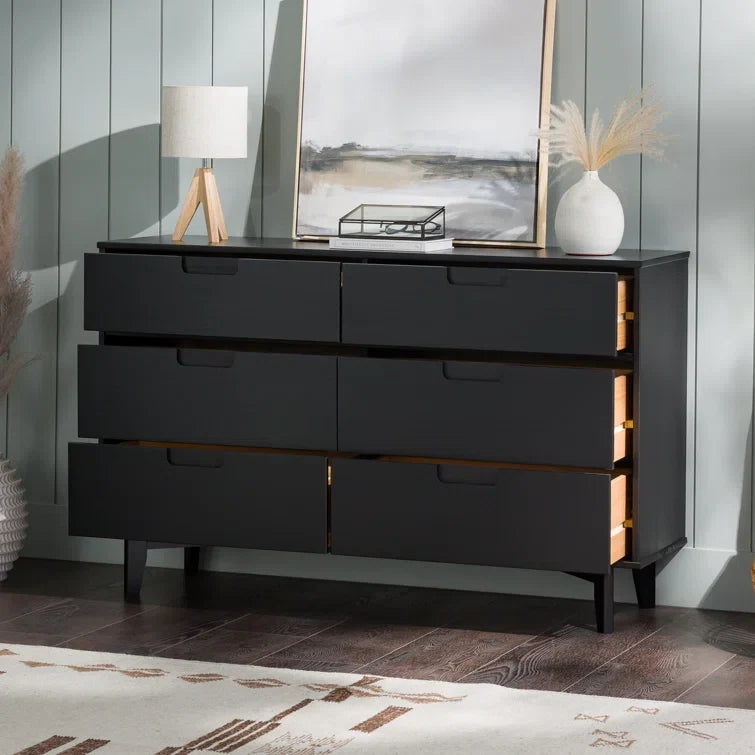 Yarber Groove 6 Drawer Double Dresser