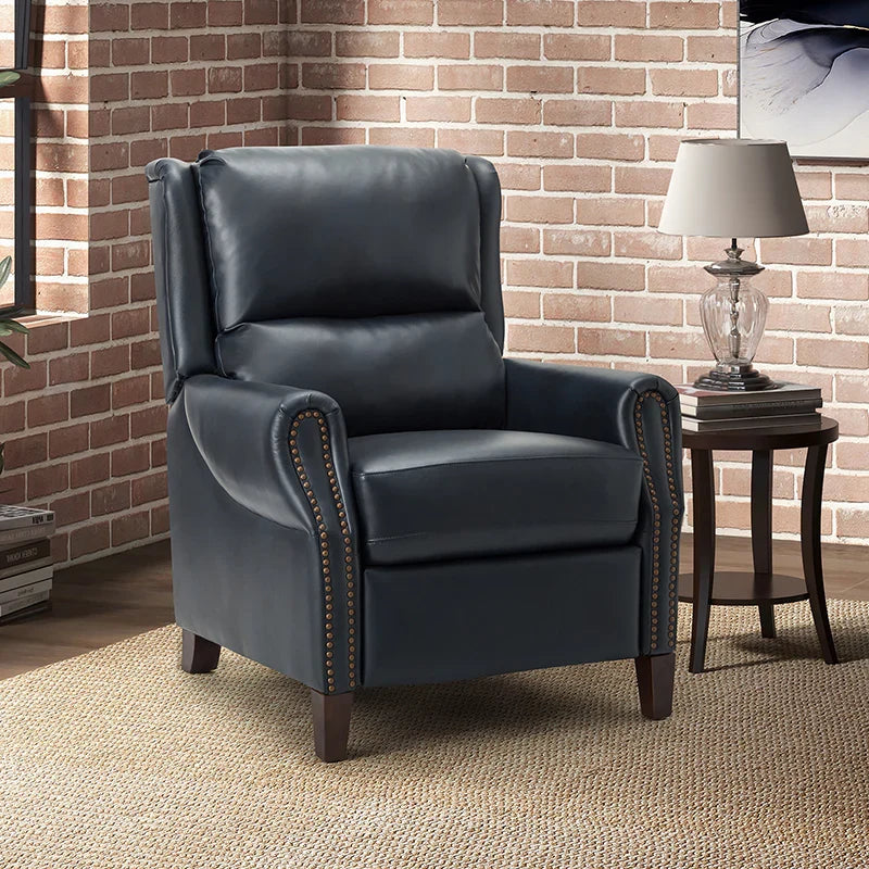 Rosaura 32.68" Wide Genuine Leather Manual Recliner